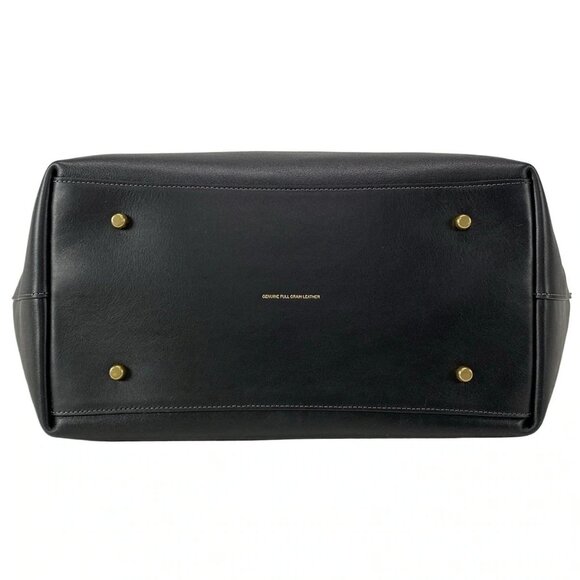 Auth COACH - CAM00 Black Leather Tote Bag - Picture 6 of 15